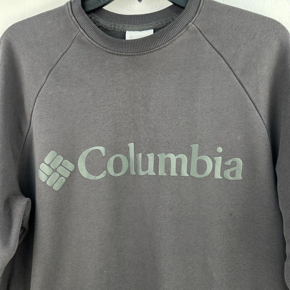 Columbia Sweatshirt Mens Medium Gray Knit Long Sleeve Pullover Crew Neck Stretch - Picture 3 of 9